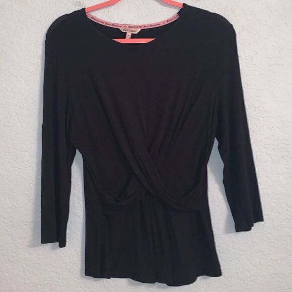 Juicy Couture Viscose Blend Black Top Size M - Picture 1 of 8